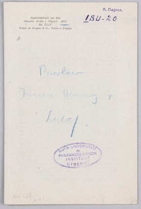 Four rare offprints, including one presentation copy, by PAVLOV from the Norman library.