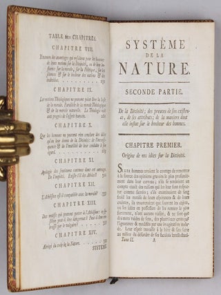 Systême de la Nature. Ou des Loix du Monde Physique & du Monde Moral.