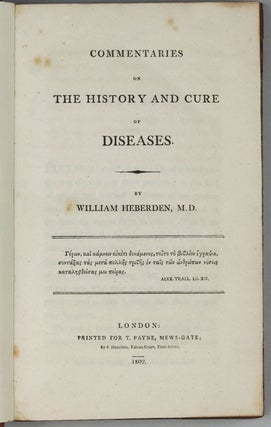 Commentaries on the History and Cure of Diseases