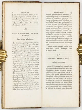 Voyage médical autour du monde, exécuté sur la corvette du Roi la Coquille, commandées 1822, 1823, 1824 et 1825 ou Rapport sur l'état sanitaire de l'équipage pendant la durée de la campagne, avec quelques renseignemens sur des pratiques empiriques locales en usage dans plusieurs des contrées visitées par l'expédition; suivi d'un mémoire sur les races humaines répandues dans l'Océanie, la Malaisie et l'Australie.