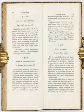 Voyage médical autour du monde, exécuté sur la corvette du Roi la Coquille, commandées 1822, 1823, 1824 et 1825 ou Rapport sur l'état sanitaire de l'équipage pendant la durée de la campagne, avec quelques renseignemens sur des pratiques empiriques locales en usage dans plusieurs des contrées visitées par l'expédition; suivi d'un mémoire sur les races humaines répandues dans l'Océanie, la Malaisie et l'Australie.