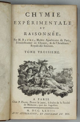 Chymie expérimentale et raisonnée. 3 volumes.
