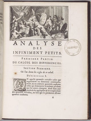 Analyse des infiniment petits, pour l'intelligence des lignes courbes.