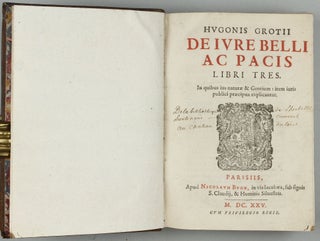 De jure belli ac pacis libri tres : In quibus ius naturae & gentium: item iuris publici praecipua explicantur.