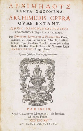 Item #002546 Archimedis opera quae extant, novis demonstrationibus commentariisque illustrata per...
