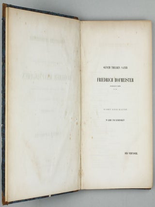Vergleichende Untersuchungen der Keimung, Entfaltung und Fruchtbildung höherer Kryptogamen (Moose, Farrn, Equisetaceen, Rhizocarpeen und Lycopodiaceen) und der Samenbildung der Coniferen.
