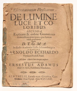 Item #002580 Exercitationum Physicarum De Lumine, Luce Et Coloribus Quarta Iridem seu arcum...
