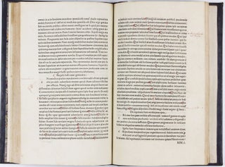 Scriptores rei Militaris. Four parts in one: I. FRONTINUS, Sextus Julius. De re militari (Strategematicon). 10 July 1495; II.VEGETIUS, Flavius. De re militari, n.d.; III.AELIANUS. De ins truendis aciebus, 16 Nov. 1495; IV.MODESTUS. De vocabulis rei militaris. n.d. (General colophon) 17 Jan. 1496.