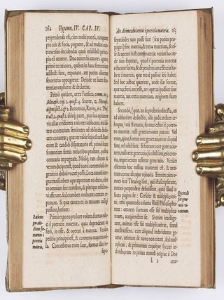 Hypomnemata Physica. I. De rerum naturalium principiis. II. De occultis qualitatibus. III. De atomis et mistione. IV. De generatione viventium. V. De spontaneo viventium ortu. Five parts in one volume.