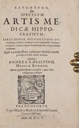 Item #002655 Katoptron sive speculum artis medicae Hippocraticum: spectandos, dignoscendos...
