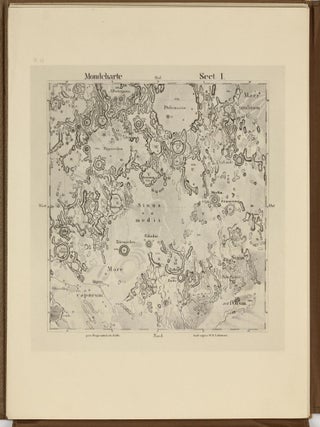 Mondkarte in 25 Sektionen von Wilhelm Gotthelf Lohrmann mit einer Beschreibung der einzelnen Karten von Dr. J. F. Julius Schmidt. Zweite Auflage bearbeitet von Dr. Paul Ahnert, Sternwarte Sonneberg.