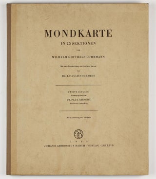 Mondkarte in 25 Sektionen von Wilhelm Gotthelf Lohrmann mit einer Beschreibung der einzelnen Karten von Dr. J. F. Julius Schmidt. Zweite Auflage bearbeitet von Dr. Paul Ahnert, Sternwarte Sonneberg.