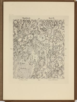 Mondkarte in 25 Sektionen von Wilhelm Gotthelf Lohrmann mit einer Beschreibung der einzelnen Karten von Dr. J. F. Julius Schmidt. Zweite Auflage bearbeitet von Dr. Paul Ahnert, Sternwarte Sonneberg.