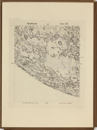 Mondkarte in 25 Sektionen von Wilhelm Gotthelf Lohrmann mit einer Beschreibung der einzelnen Karten von Dr. J. F. Julius Schmidt. Zweite Auflage bearbeitet von Dr. Paul Ahnert, Sternwarte Sonneberg.