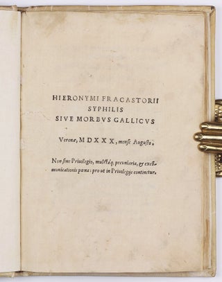 Item #002657 Syphilis sive morbus gallicus. Girolamo FRACASTORO, FRACASTORIUS