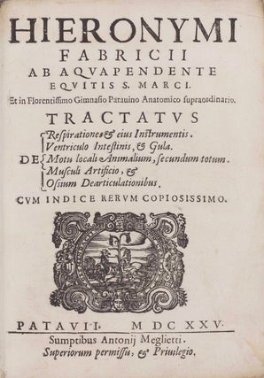 Item #002673 Tractatus De respiratione & eius instrumentis. De Ventriculo intestinis, & gula. De...