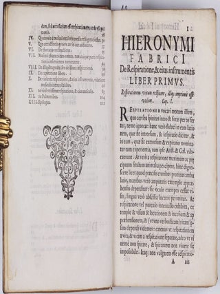 Tractatus De respiratione & eius instrumentis. De Ventriculo intestinis, & gula. De Motu locali animalium, secundum totum. De Musculi artificio, & ossium dearticulationibus. Cum indice rerum copiosissimo.