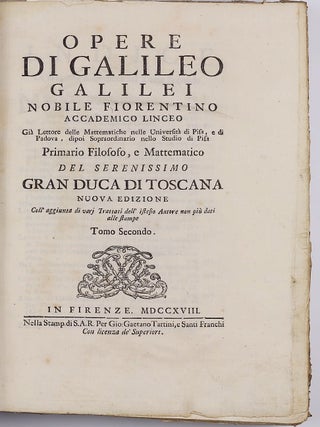 Opere. . . nuova edizione coll'aggiunta di vari trattati dell'istesso autore non piu dati alle stampe.