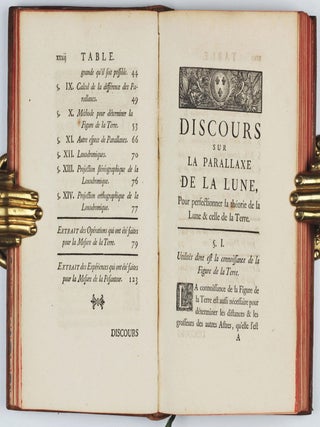 Discours sur la parallaxe de la lune, pour perfectionner la theorie de la lune et celle de la terre.