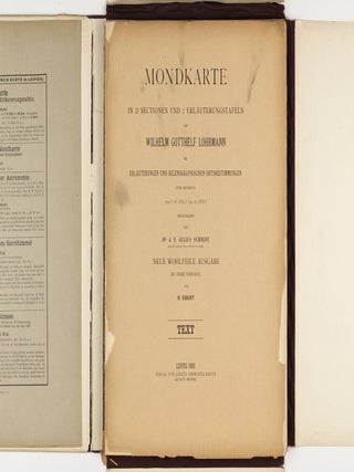 Mondkarte in 25 Sectionen und 2 Erläuterungstafeln. Herausgegeben von Dr. J.F.Julius Schmidt. Neue wohlfeile Ausgabe. Mit einem Vorwort von H. Ebert.