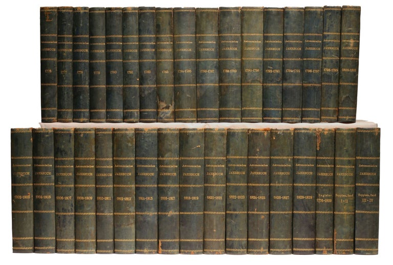 Item #002720 Astronomisches Jahrbuch für die Jahre 1804 bis 1829. Set of 26 volumes, bound in 13 volumes. Johann Englert BODE.