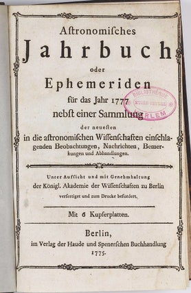 Astronomisches Jahrbuch für die Jahre 1804 bis 1829. Set of 26 volumes, bound in 13 volumes.