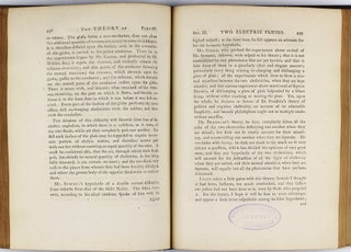 James Prescott Joule's copy bearing his signature: The History and Present State of Electricity, with Original Experiments. The fourth edition, corrected and enlarged.
