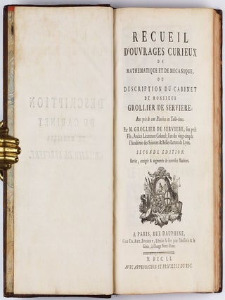 Recueil d'ouvrages curieux de mathematique et de mecanique. Seconde edition . . . Revue, corrigée et augmentée de nouvelles machines.