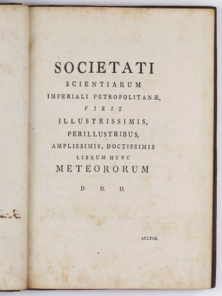 Pyrotechnia sublimis saeculi primaevi, vel Liber meteororum.