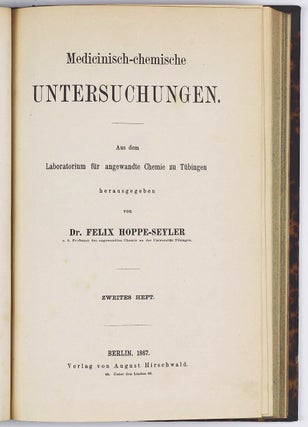 Beiträge zur Kenntniss der Constitution des Blutes. I. Über die Oxydation im lebenden Blute. pp. 133-150.