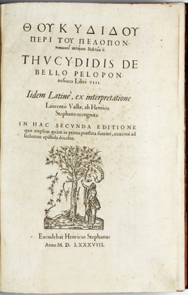 Item #002781 De Bello Peloponnesiaco libri VIII, iidem Latine, ex interpretatione Laurentii...