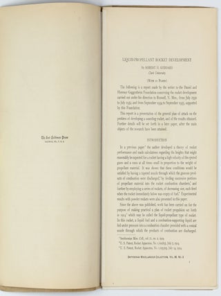 Liquid-propellant Rocket Development. Smithsonian Miscellaneous Collections Volume 95, Number 3, Publication 3381.