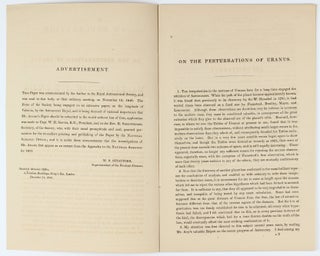 An Explanation of the Observed Irregularities in the Motion of Uranus on the Hypothesis of Disturbances Caused by a More Distant Planet; with a determination of the mass, orbit, and position of the disturbing body. Offprint from the Appendix of the Nautical Almanac for the Year 1851.