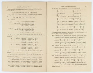 An Explanation of the Observed Irregularities in the Motion of Uranus on the Hypothesis of Disturbances Caused by a More Distant Planet; with a determination of the mass, orbit, and position of the disturbing body. Offprint from the Appendix of the Nautical Almanac for the Year 1851.