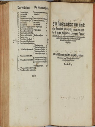 Offenbarung der Natur unnd Natürlicher dingen auch mancherley subtiler würckungen. Durch den hochgelerten Hieronymum Cardanum Docctoin der artzney zü Weyland erstlich zü Latin aufsgangen. Darinn kunstlich die art und eigenschafft desz gantzen ... Alles durch Heinrich Pantaleon der artzney doctoren zu gutem Teütcher nation gantz fleissig und auff das treüwlichest verteütschet.