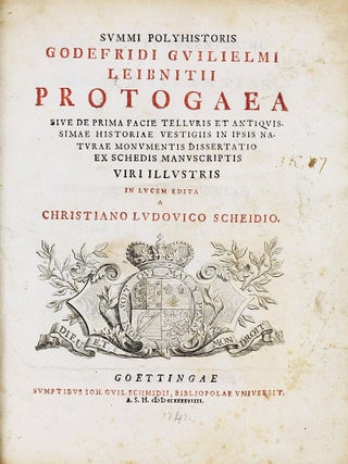 Item #002893 Protogaea sive de prima facie telluris et antiquissimae Historiae Vestigiis in ipsis...