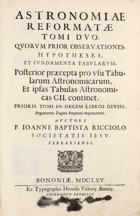 Item #002904 Astronomiae reformatae. Tomo duo, quorum prior observations, hypotheses, et...