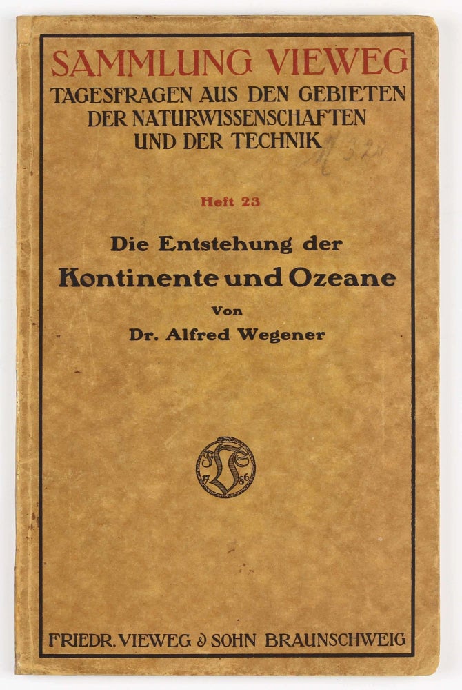 Item #002942 Die Entstehung der Kontinente und Ozeane. Alfred WEGENER.