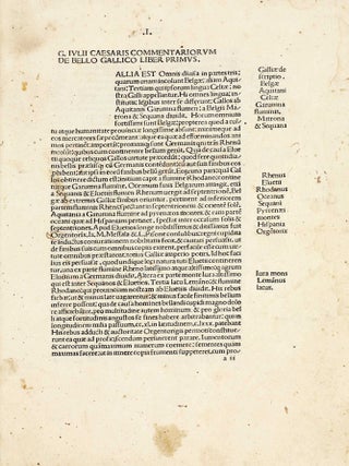 Commentariorum de bello Gallico liber primus (-septimus).