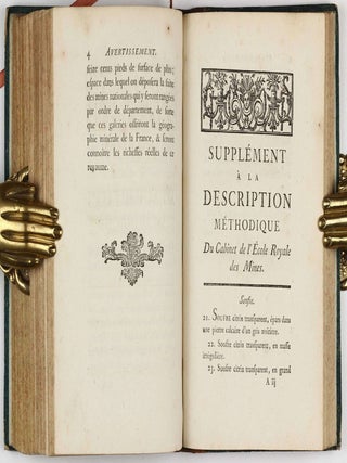 Description methodique du cabinet de l'Ecole royale des Mines / Supplement a la Description methodique du cabinet de l'Ecole Royale des Mines.