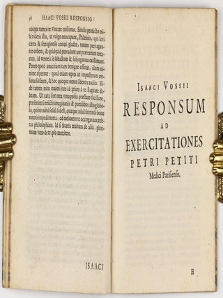 Responsum ad objecta Joh. de Bruyn, Professoris Trajectini: et Petri Petiti, Medici Parisiensis.