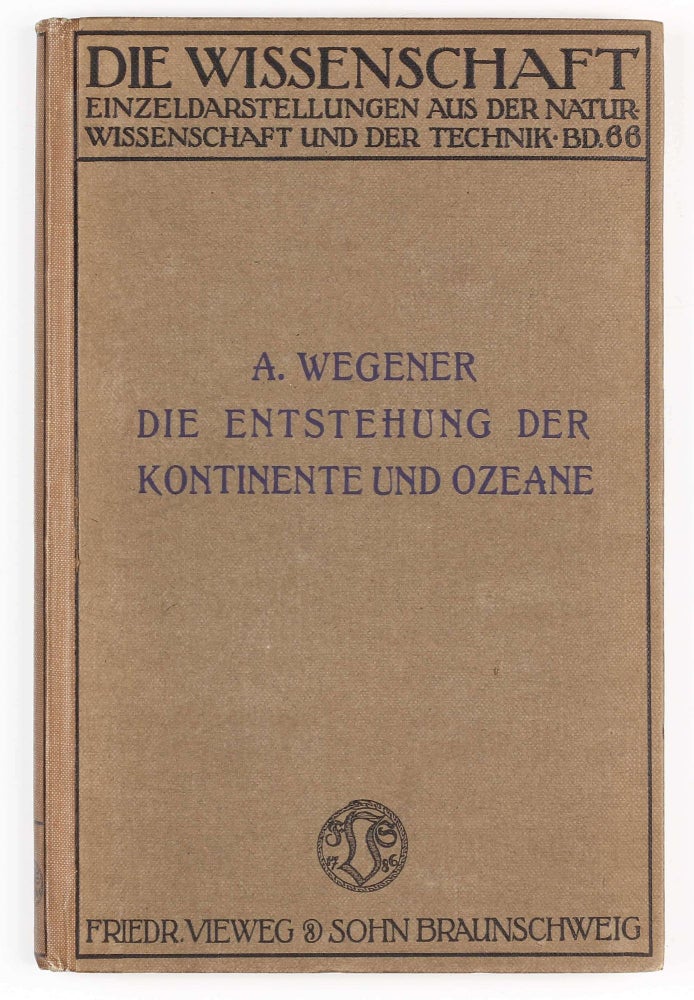 Item #002976 Die Entstehung der Kontinente und Ozeane. Alfred WEGENER.