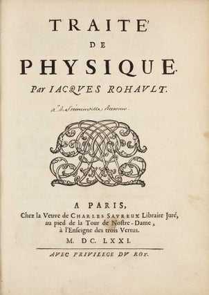 Item #002990 Traité de Physique. Jacques ROHAULT