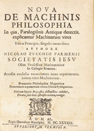 Item #003022 Nova de machinis philosophia: in qua, paralogismis antiquae detectis, explicantur...
