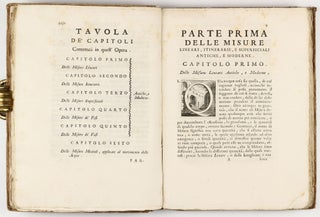 Delle misure d'ogni genere antiche, e moderne con note letterarie, e fisico-matematiche, a giovamento di qualunque architetto.