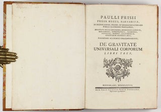 De gravitate universali corporum libri tres.