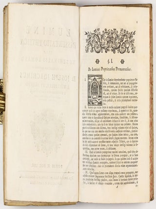 De lumine dissertatio physica quam in seminario Romano. . . / Synopsis physicae generalis. . . / De meteoris a naturali electricismo pendentibus dissertatio physica. . . / De naturali electricismo ejusque ad auroram borealem applicatione dissertatio physica. . . / De lentibus et telescopiis dioptricis dissertatio. . .