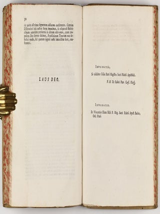 De lumine dissertatio physica quam in seminario Romano. . . / Synopsis physicae generalis. . . / De meteoris a naturali electricismo pendentibus dissertatio physica. . . / De naturali electricismo ejusque ad auroram borealem applicatione dissertatio physica. . . / De lentibus et telescopiis dioptricis dissertatio. . .