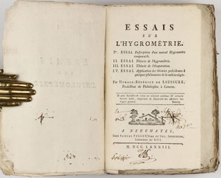 Essais sur l'Hygromètrie