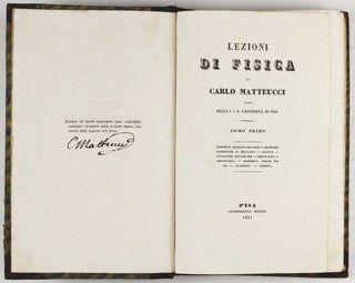 Lezioni di fisica date nella I. e R. Università di Pisa. Tomo primo (-terzo).